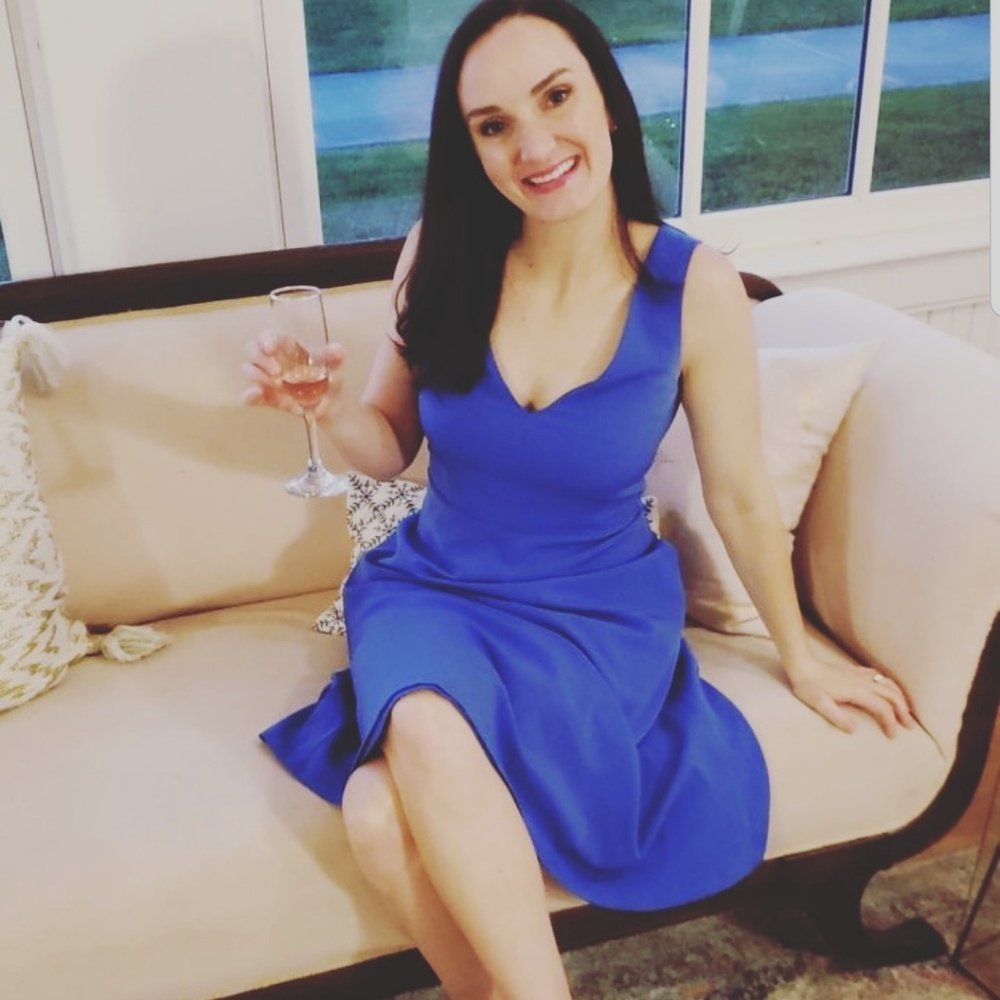 A-line ann taylor midi dress.